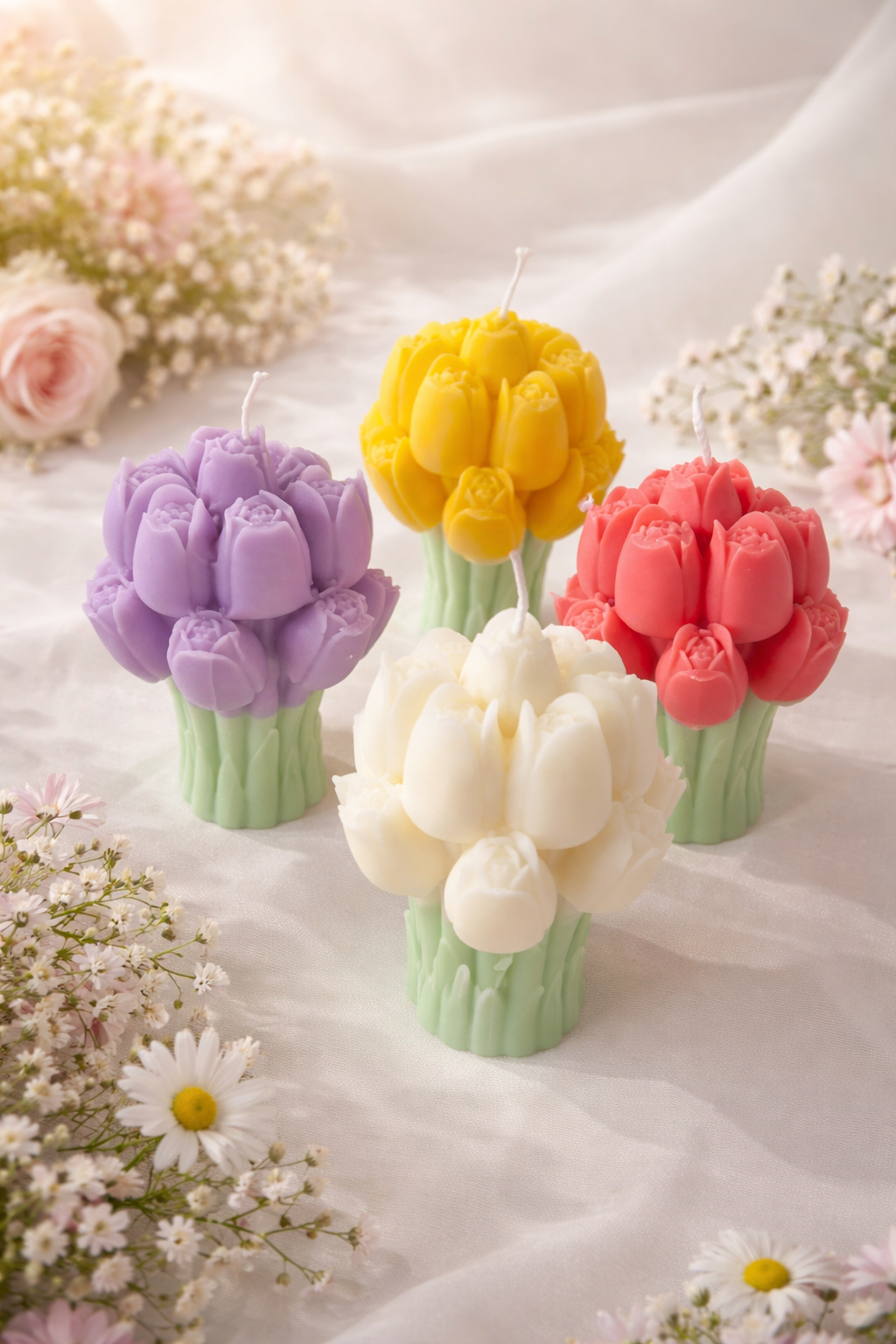 RAMO DE TULIPANES - Vela Decorativa