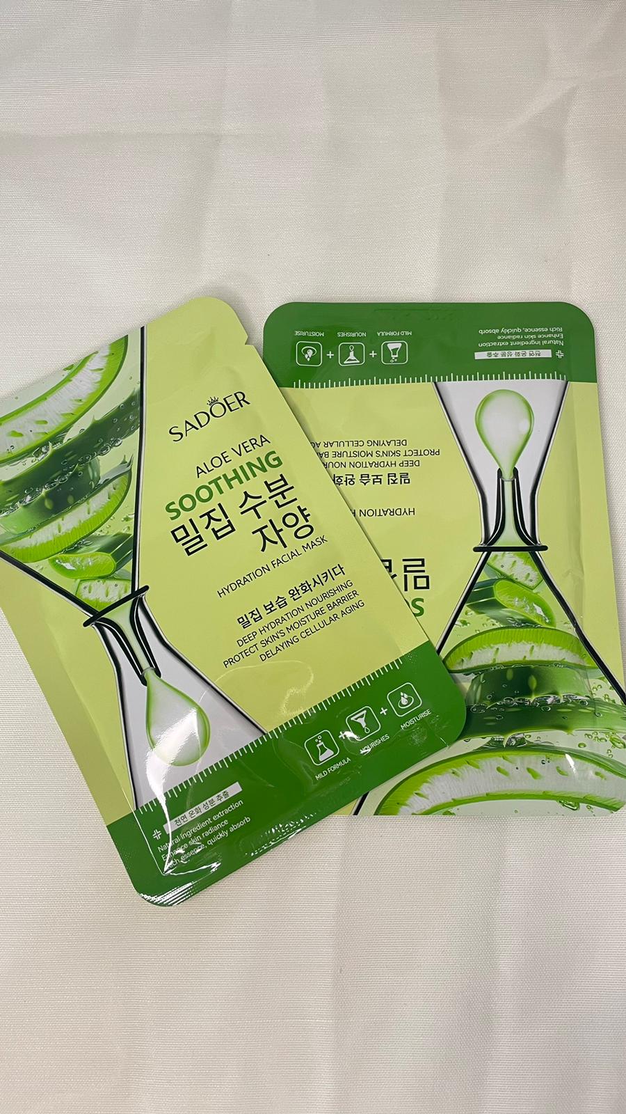Pack x2 Mascarillas Faciales de Aloe Vera – Hidratación Profunda y Suavidad Natural