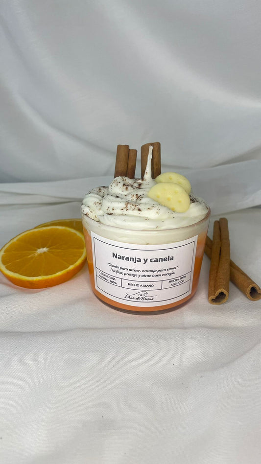 Vela aromática gourmet - Naranja y Canela